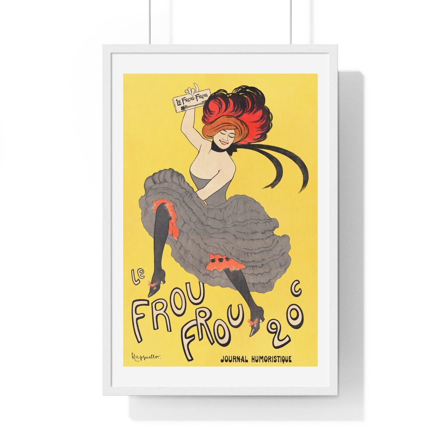 Le Frou Frou 20', journal humoristique (1899) print by Leonetto Cappiello - Framed Poster