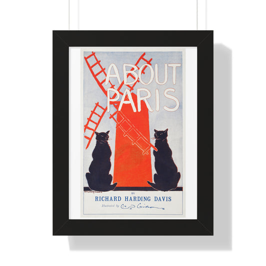 About Paris (1895) print by Edward Penfield - Framed Vertical Poster