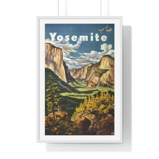 Yosemite. United Air Lines (1945) nature poster - Vintage Framed Poster