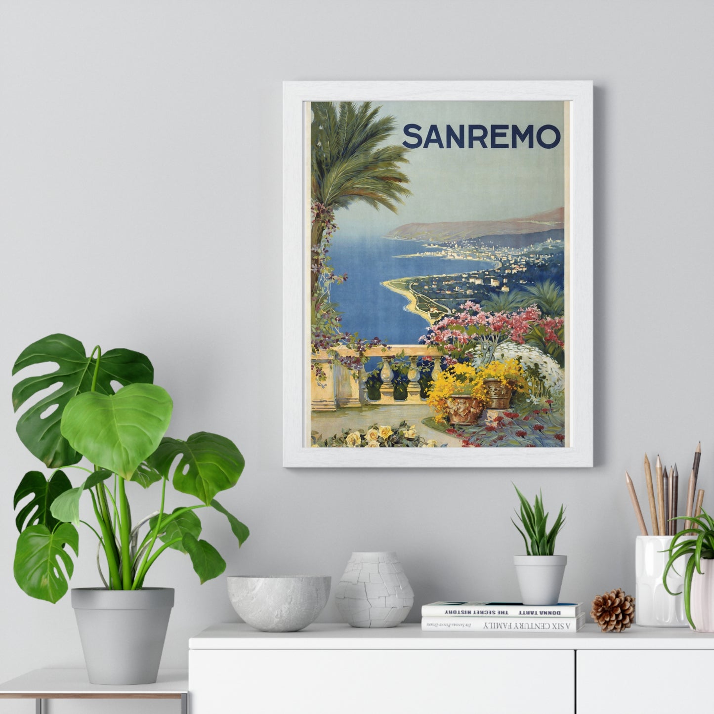 Sanremo/ Alicandri Roma- Vintage Framed Poster