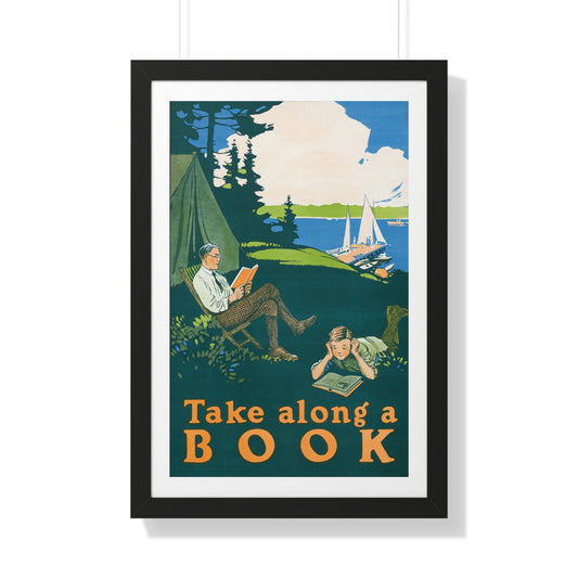 Take along a book (1910) camping poster by Magnus Norstad