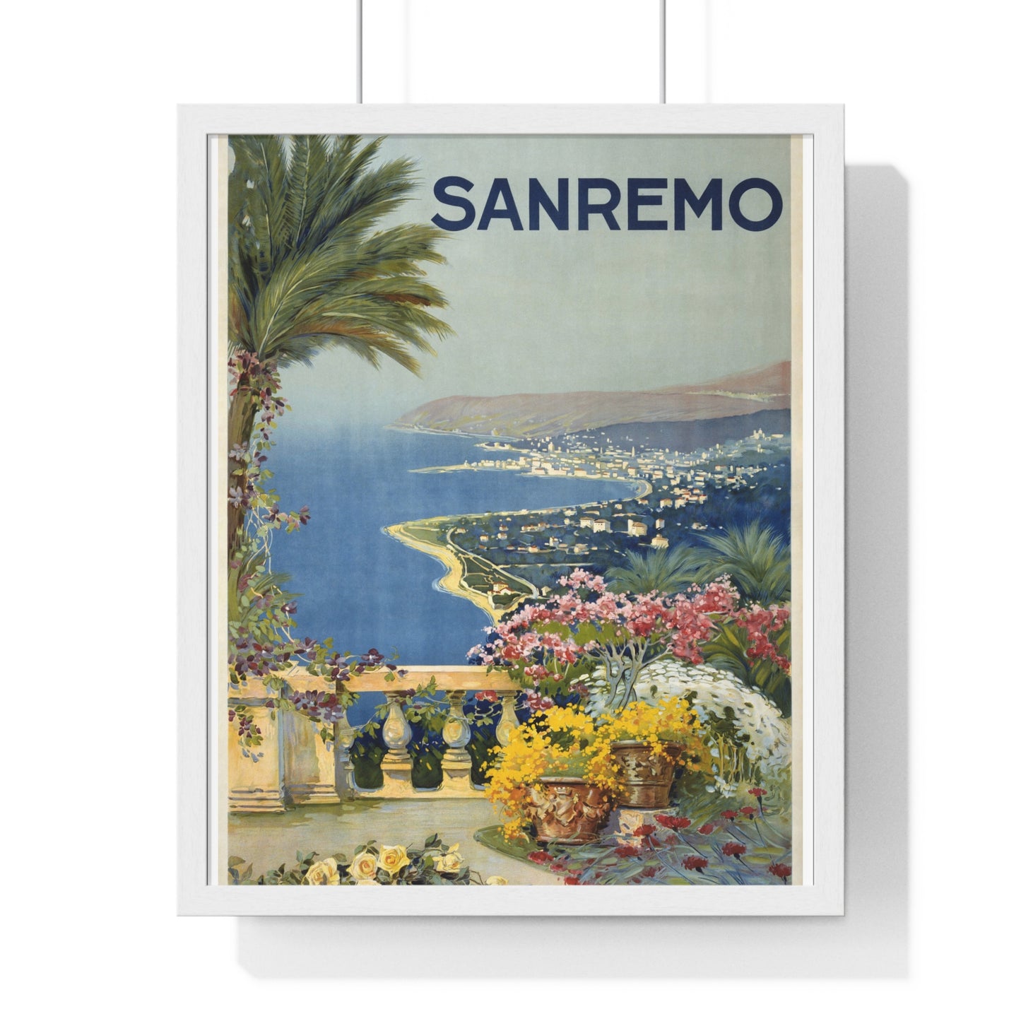 Sanremo/ Alicandri Roma- Vintage Framed Poster