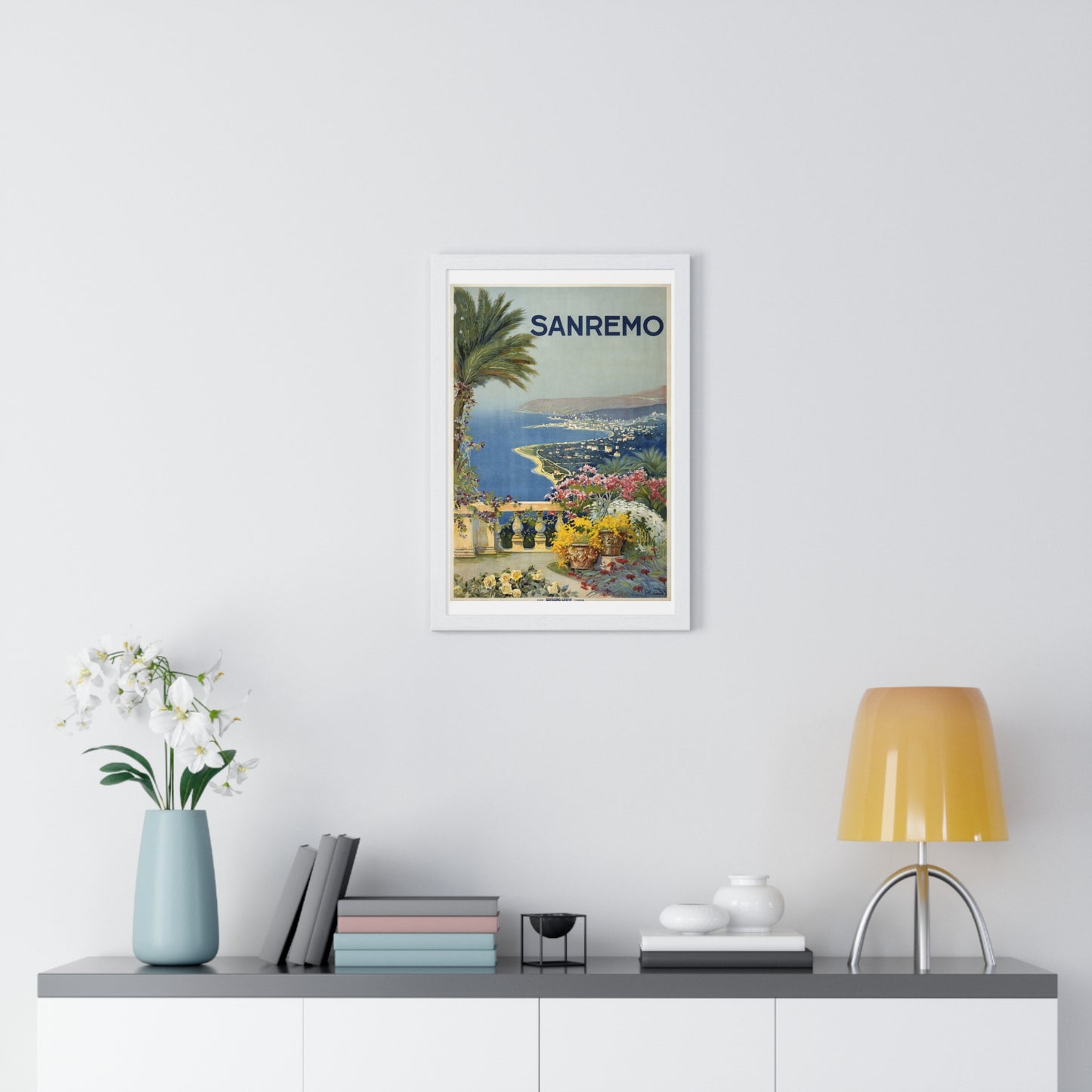 Sanremo/ Alicandri Roma- Vintage Framed Poster