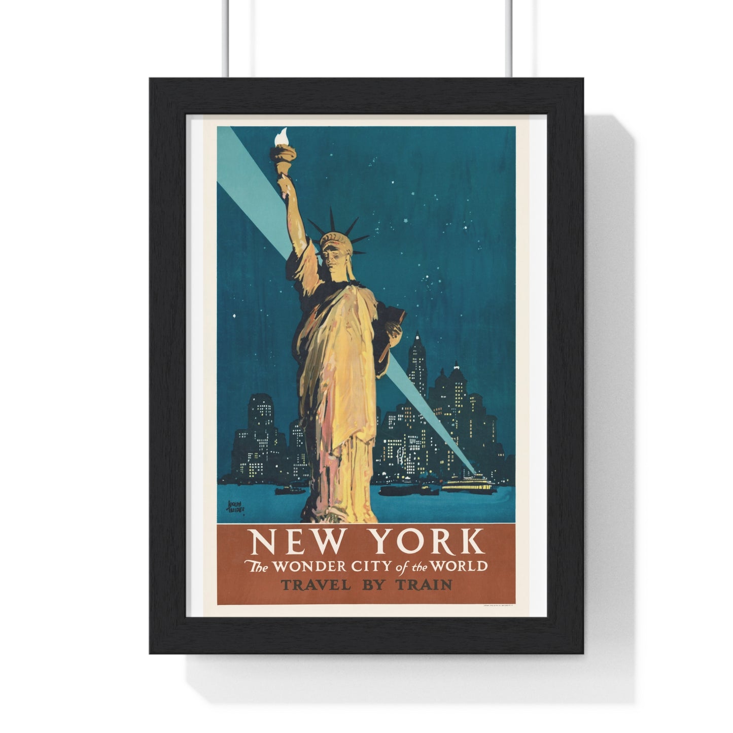 New York, the wonder city of the world Travel by train (1927) poster by Adolph Treidler