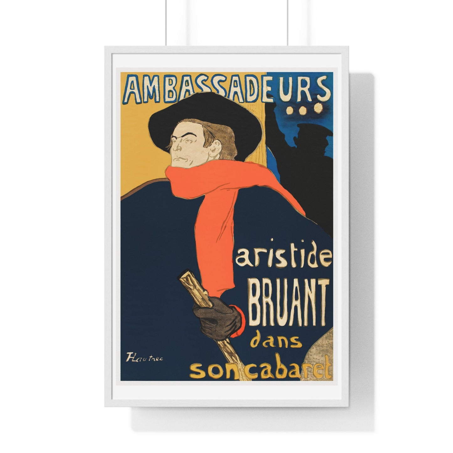 Ambassadeurs: Aristide Bruant dans son cabaret (1892) print in high resolution by Henri de Toulouse–Lautrec. Original from Minneapolis Institute of Art.