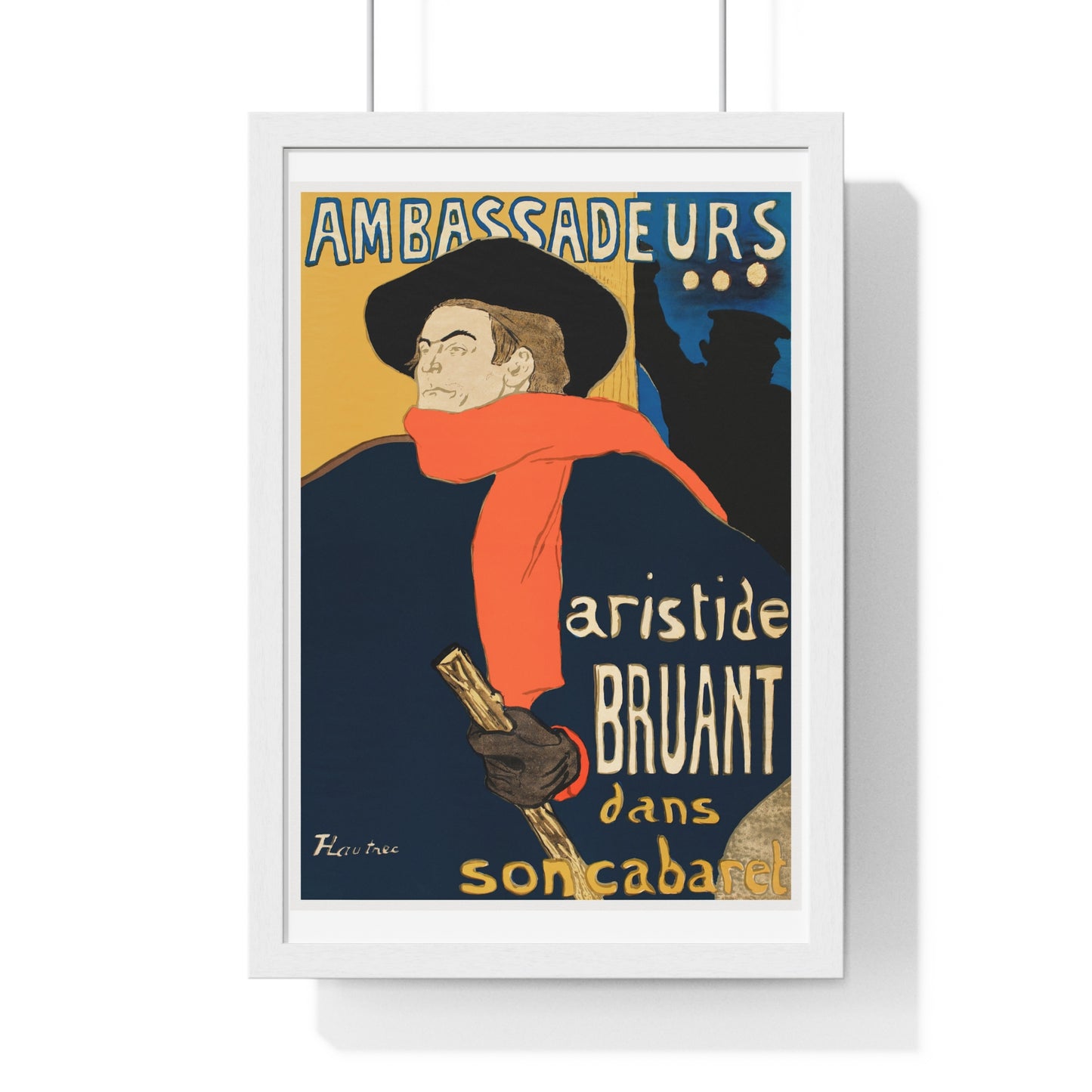 Ambassadeurs: Aristide Bruant dans son cabaret (1892) print in high resolution by Henri de Toulouse–Lautrec. Original from Minneapolis Institute of Art.