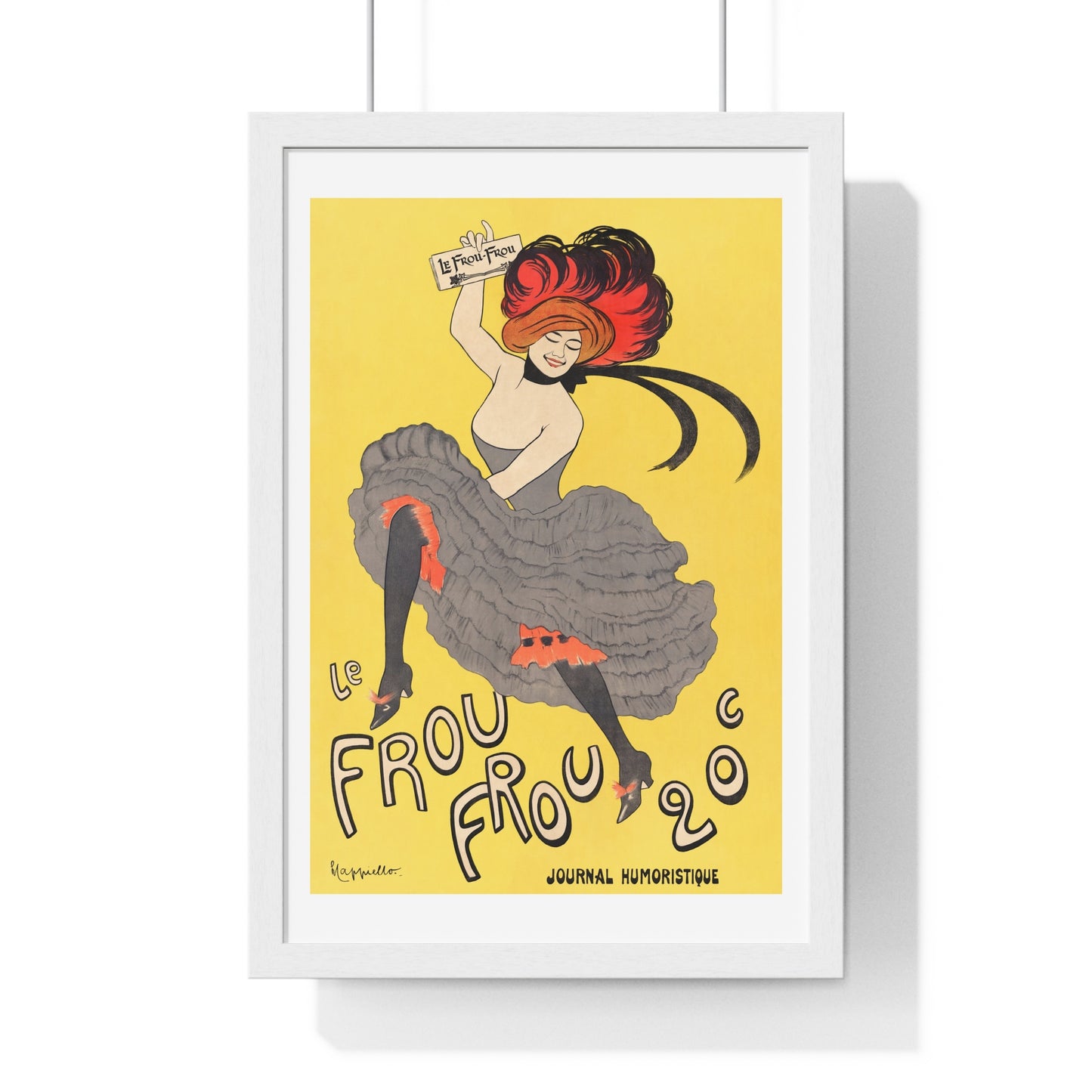 Le Frou Frou 20', journal humoristique (1899) print by Leonetto Cappiello - Framed Poster